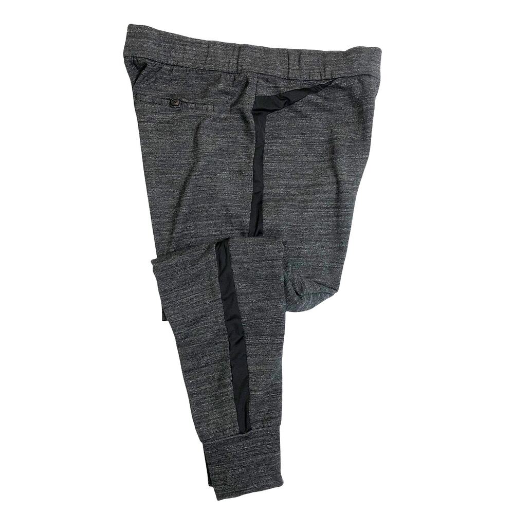 Halston Heritage  Gray Sweatpants Joggers Black Tuxedo Stripe XL - Picture 3 of 6